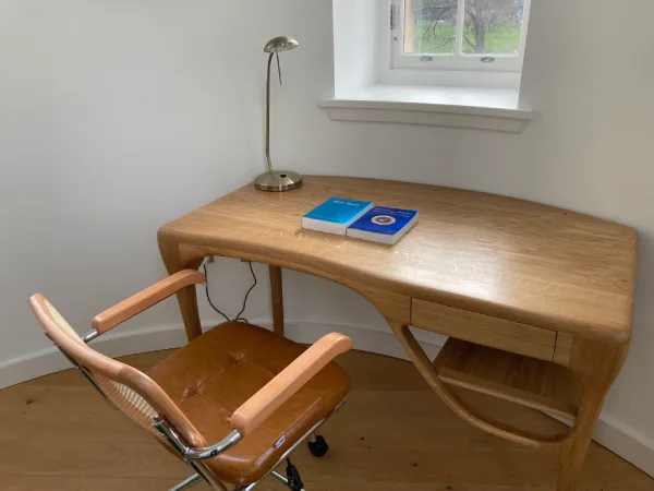View of desk for study